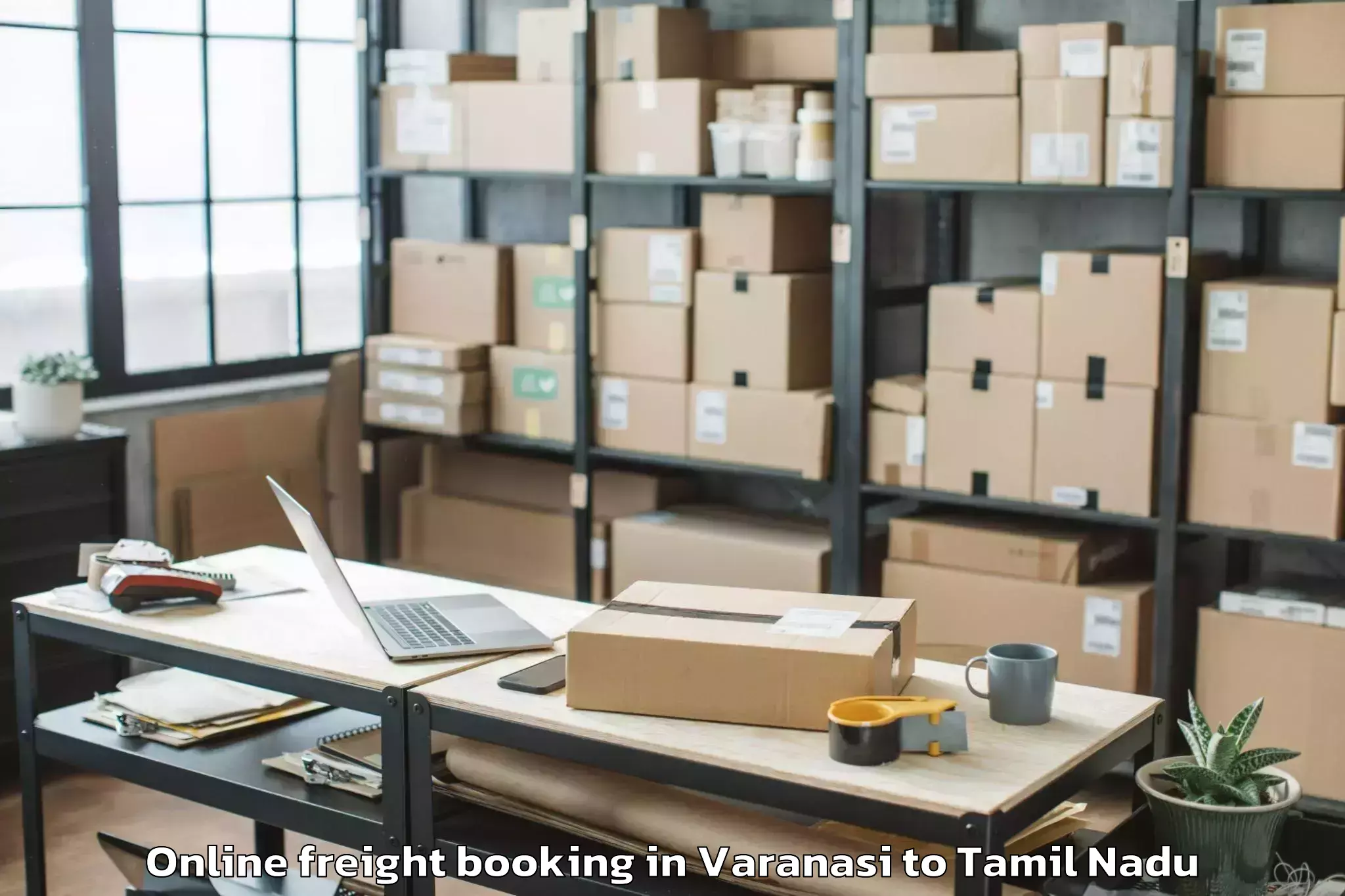 Hassle-Free Varanasi to Vskvalasai Dindigul Dist Online Freight Booking